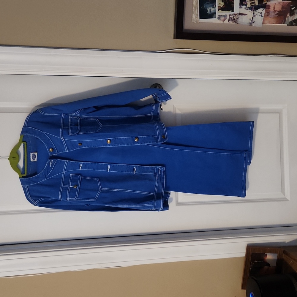 2 piece denim suit jacket xl pants 16Tall